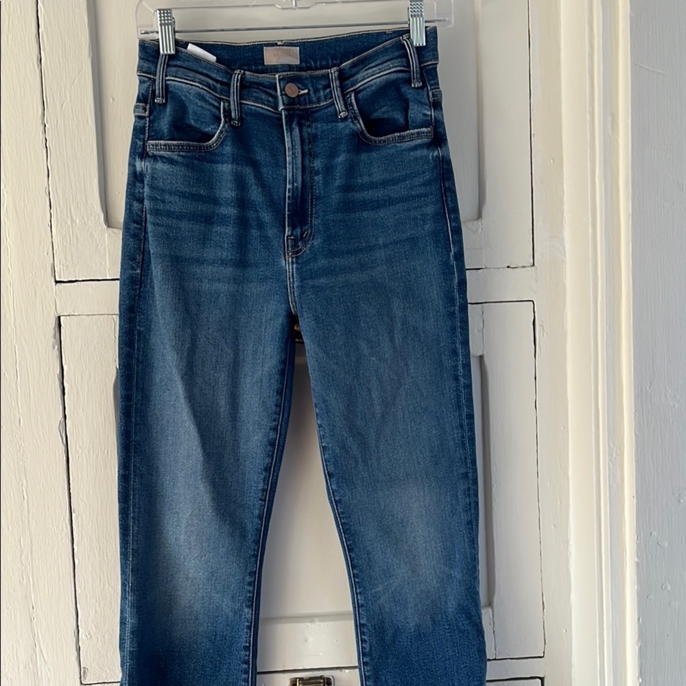 MOTHER THE HUSTLER HIGH-RISE ANKLE JEANS